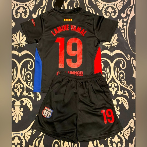 Unbranded kids Other - KIDS LAMINE YAMAL SOCCER JERSEY SET 2 PIECES BARCELONA YOUTH TODDLER KIT NWT